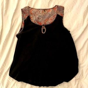 Anthropologie Paisley / Navy tank top
